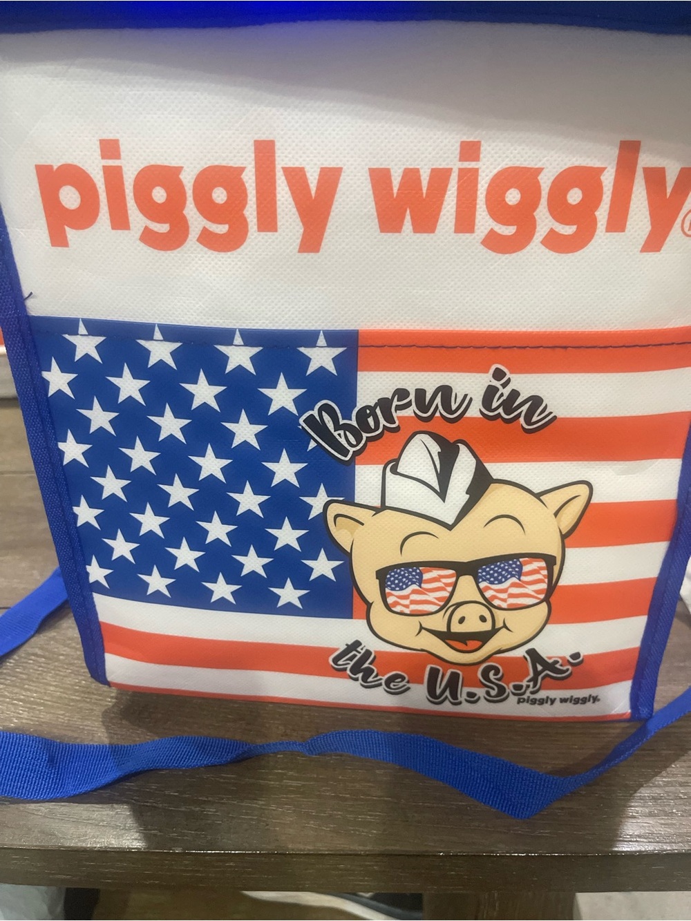 Blue Patriotic Insulated Cooler Bag
